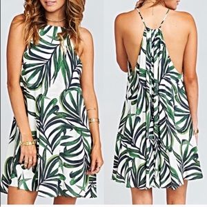 NEW Show Me Your MuMu Byron Palm Print Dress XS